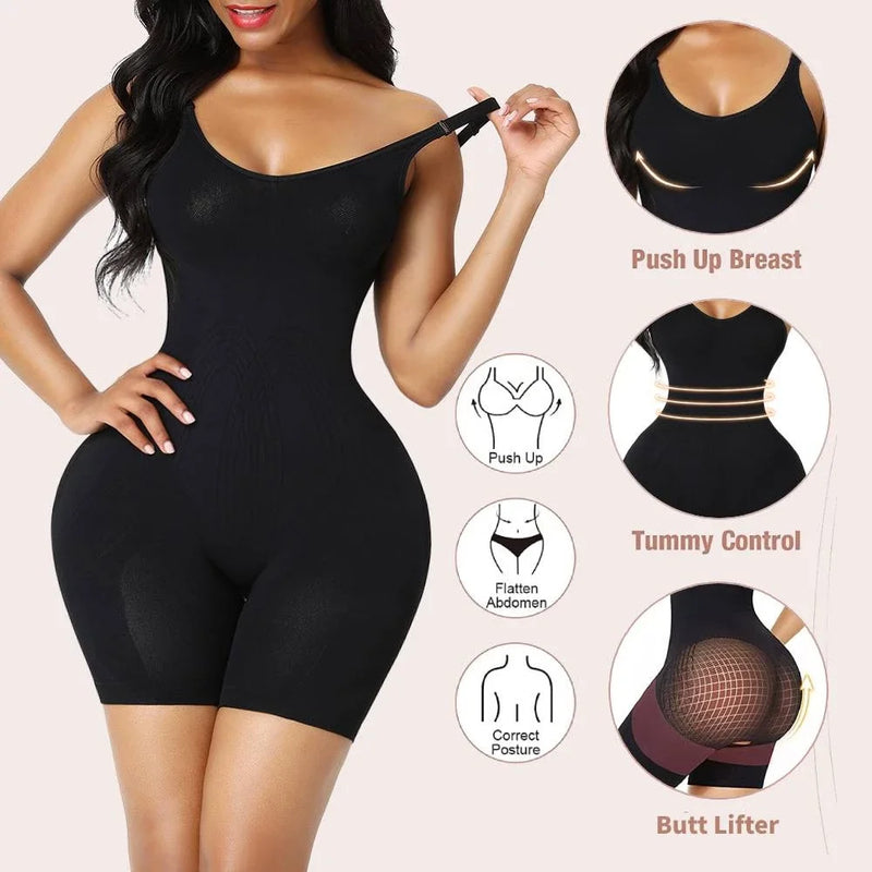 Colombiana Seamless Backless Shapewear Bodysuit